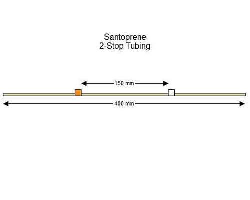 SC0323/F | 0.64 mm (Orange/White) Flared Santoprene 2-Stop Tubing, 12/pk