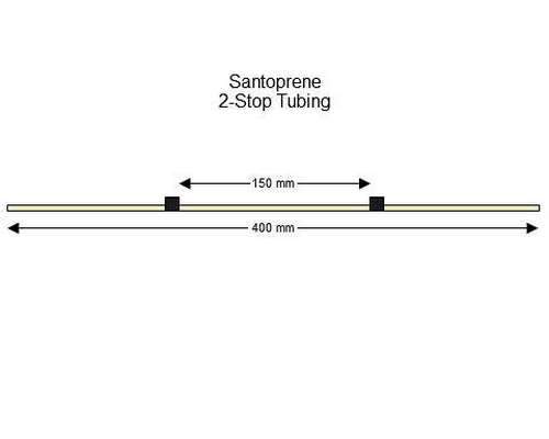 SC0324 | 0.76 mm (Black/Black) Standard Santoprene 2-Stop Tubing, 12/pk